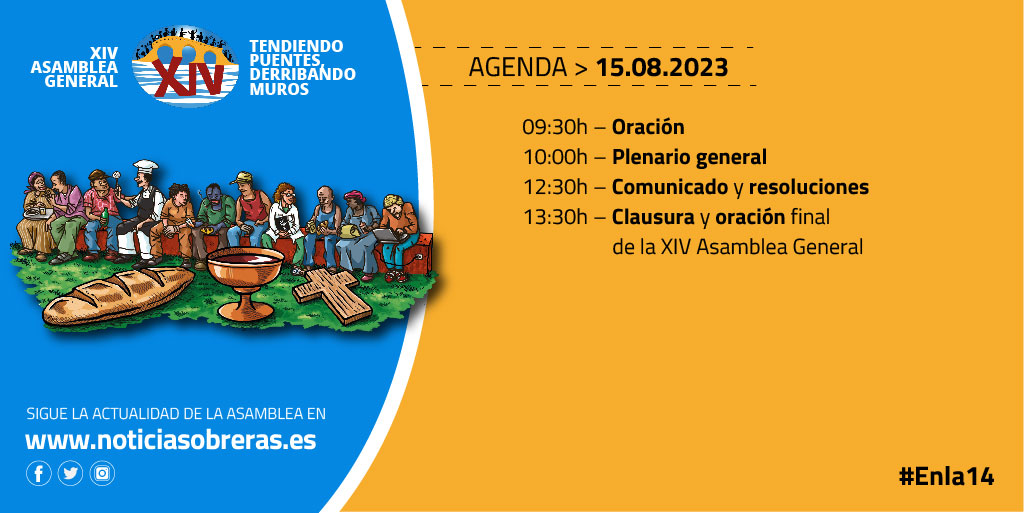 #Enla14. Agenda del 15 de agosto