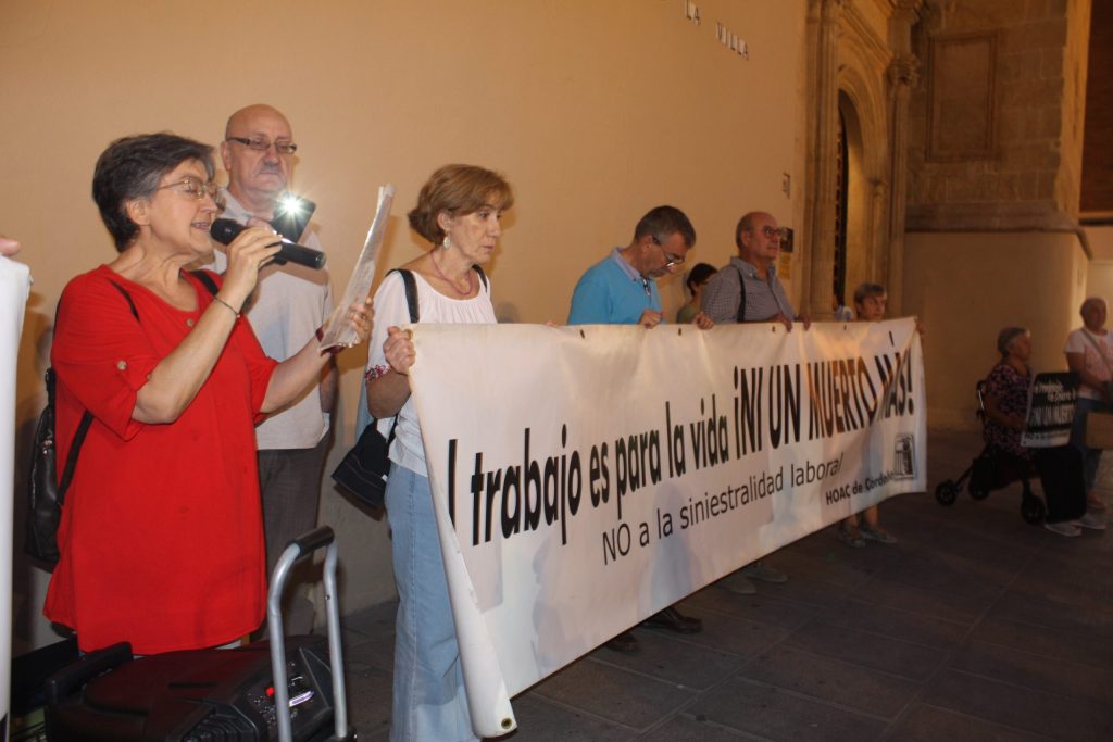 Trabajadores cristianos se concentran contra la siniestralidad laboral en Córdoba