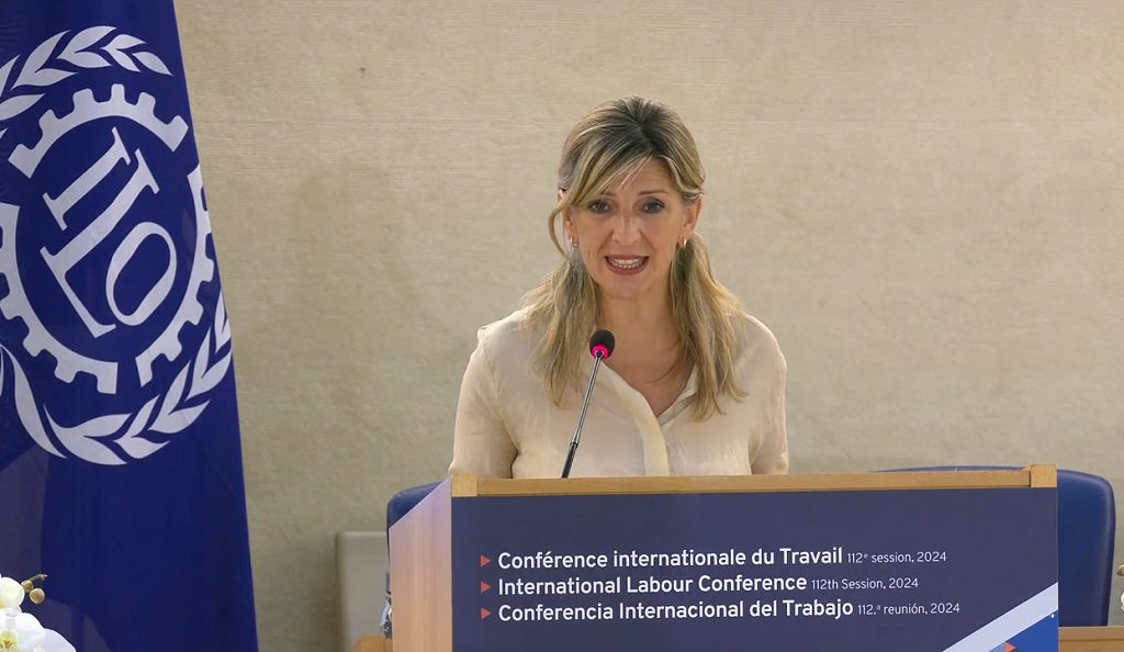 Yolanda Díaz propone en la OIT impulsar una Carta Global de Derechos Laborales