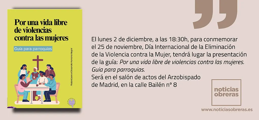 Presentación de la guía para parroquias “Por una vida libre de violencias contra las mujeres”