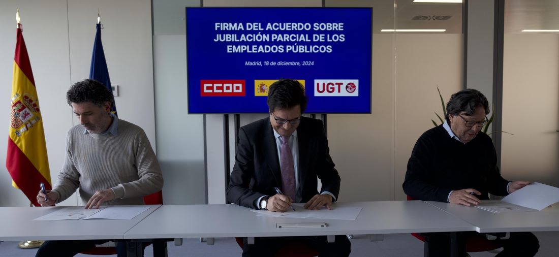 Acuerdo de recuperación del derecho a la jubilación parcial para empleados públicos