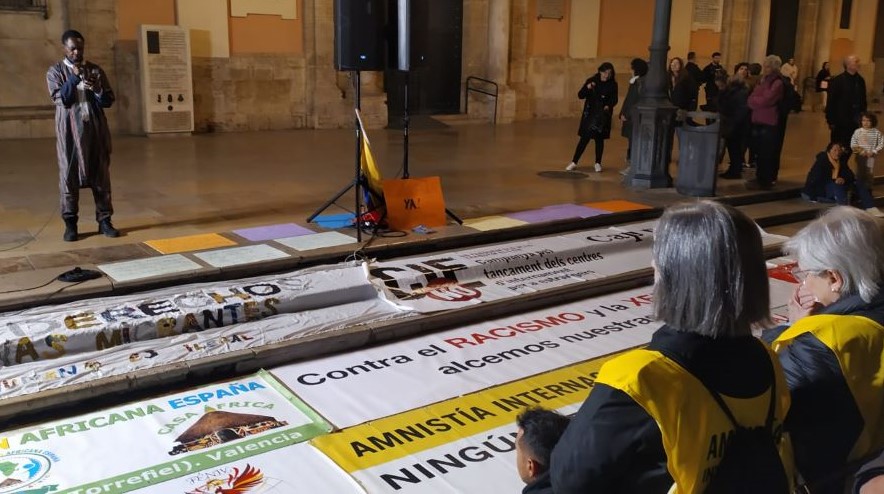 La solidaridad con las personas trabajadoras migrantes afectadas por la dana marca la concentración en Valencia