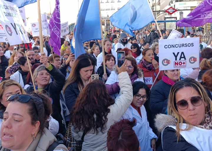 Concentración en apoyo a la huelga indefinida en el Servicio de Atención a Domicilio de Madrid