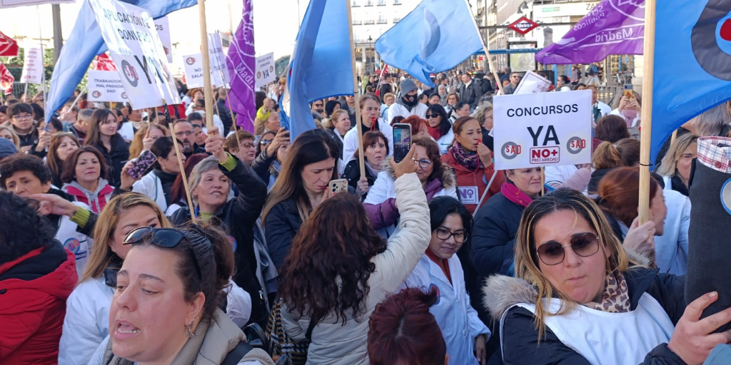 Concentración en apoyo a la huelga indefinida en el Servicio de Atención a Domicilio de Madrid