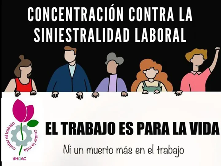 Concentración contra la siniestralidad laboral en Sevilla