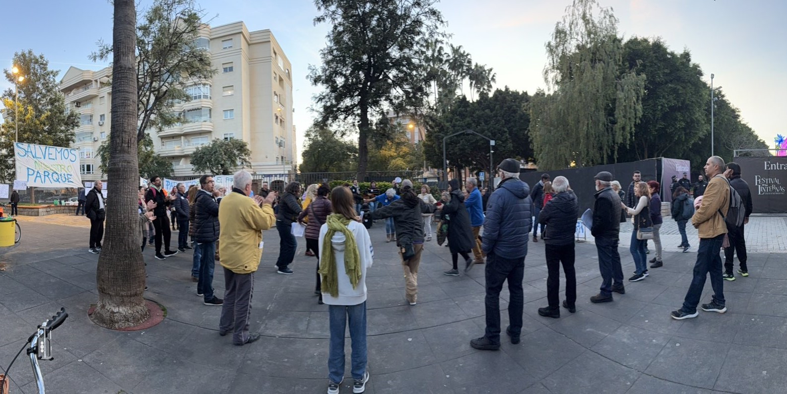 Trabajadores cristianos de Málaga apoyan la lucha vecinal por el Parque del Oeste