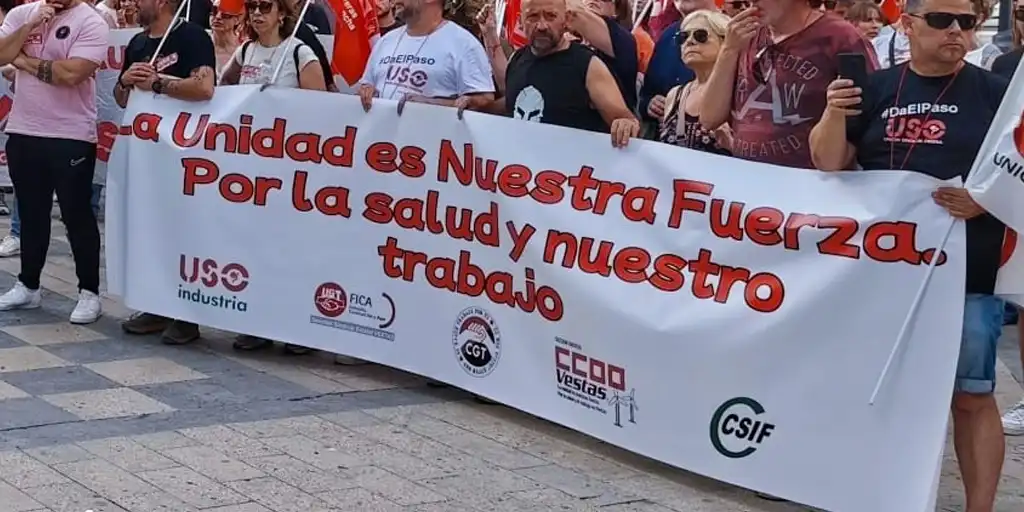 Trabajadores cristianos apoyan la movilización por la mejora de la salud laboral en Vestas Daimiel