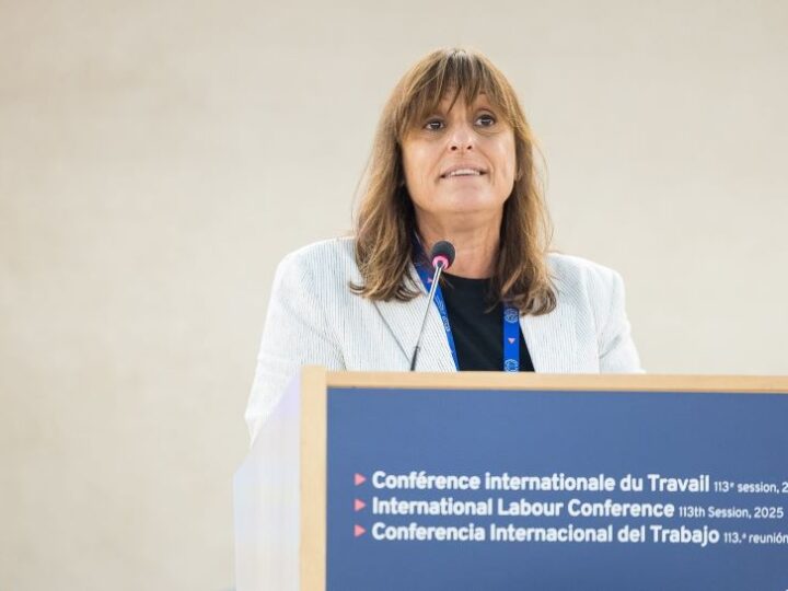 Cristina Faciaben (España) en la OIT: “La clase trabajadora necesita certezas frente a los discursos xenófobos y negacionistas”