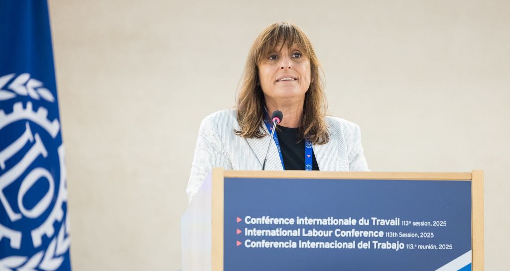 Cristina Faciaben (España) en la OIT: “La clase trabajadora necesita certezas frente a los discursos xenófobos y negacionistas”