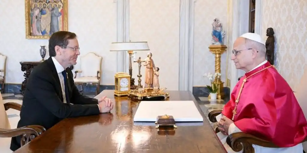 León XIV reitera la apuesta por los dos Estados ante el presidente israelí