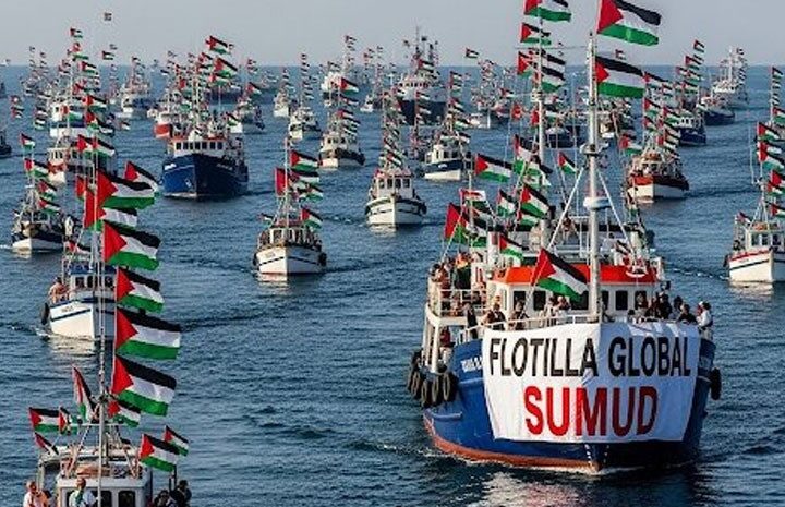 La Global Sumud Flotilla denuncia ataques con explosivos y drones y pide escolta internacional