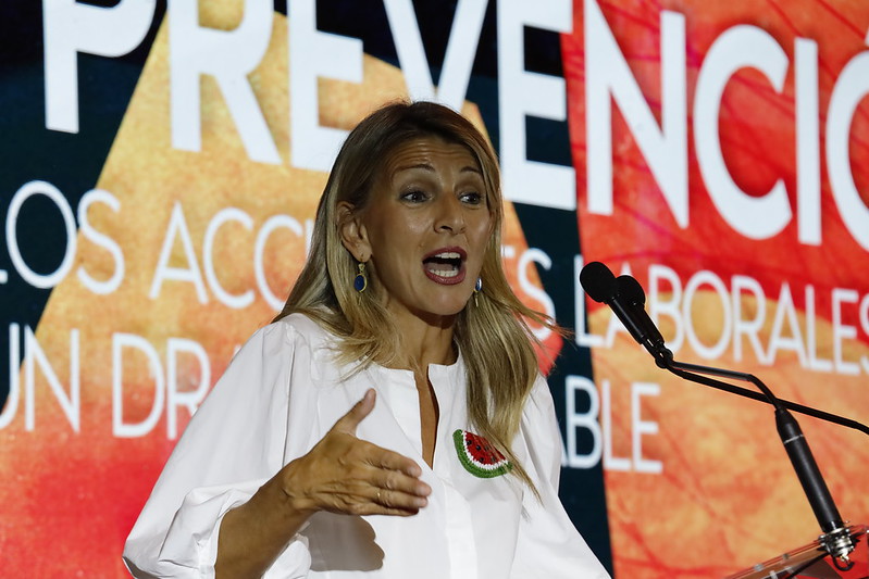 La vicepresidenta Díaz anuncia un pacto social contra la siniestralidad laboral antes de noviembre y una mesa de diálogo sobre despido en octubre