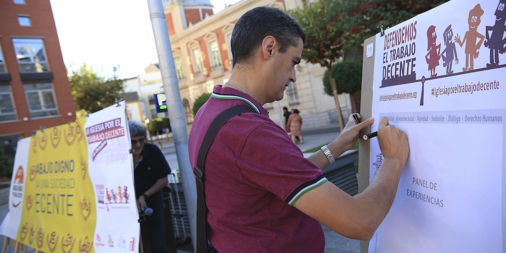 La jornada por el trabajo decente desata la creatividad de los colectivos eclesiales