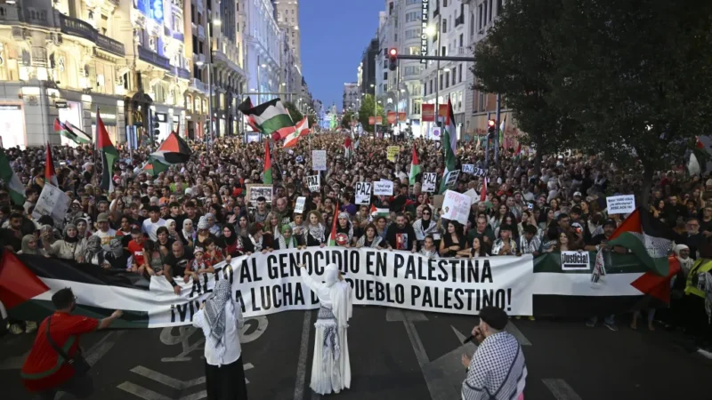 Masivas manifestaciones en toda España rechazan con contundencia el “genocidio” en Gaza