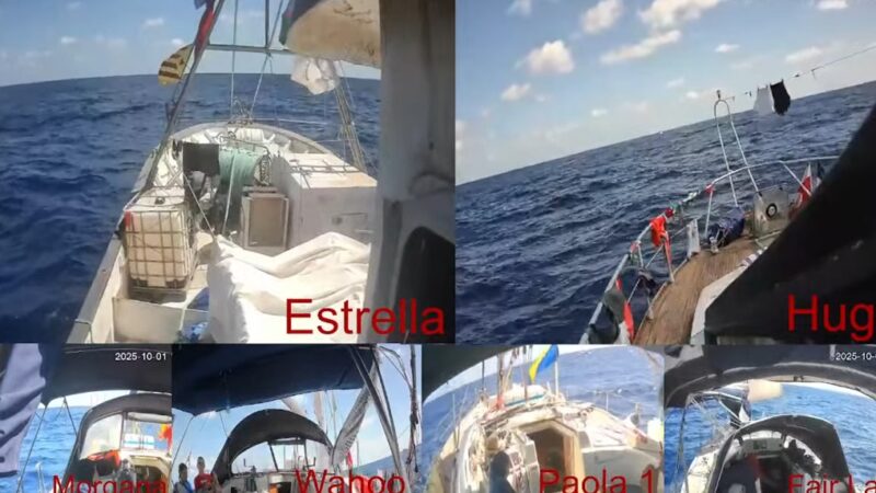 Vídeo en directo del trayecto de la Global Sumud Flotilla hacia Gaza