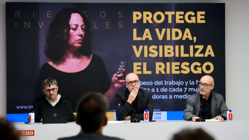 CCOO exige al Gobierno desbloquear la reforma de la ley de prevención ante el “obstruccionismo” de la patronal