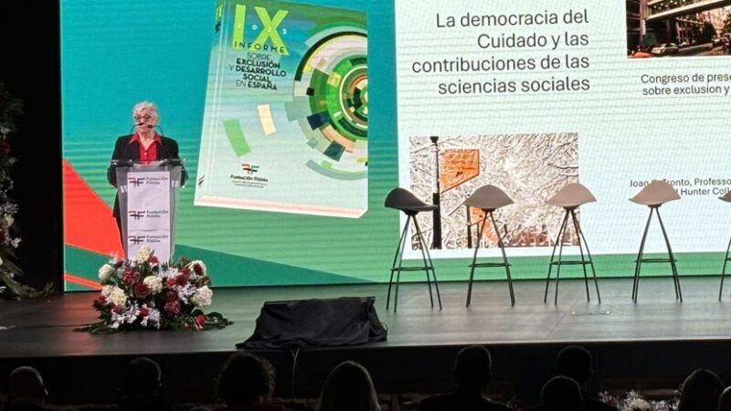 La politóloga Joan Tronto llama a sustituir el modelo del crecimiento económico por una democracia del cuidado