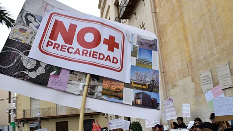 USO denuncia el paro persistente y el aumento de la parcialidad