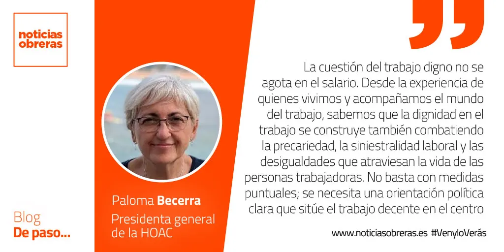 El salario justo, medida de dignidad