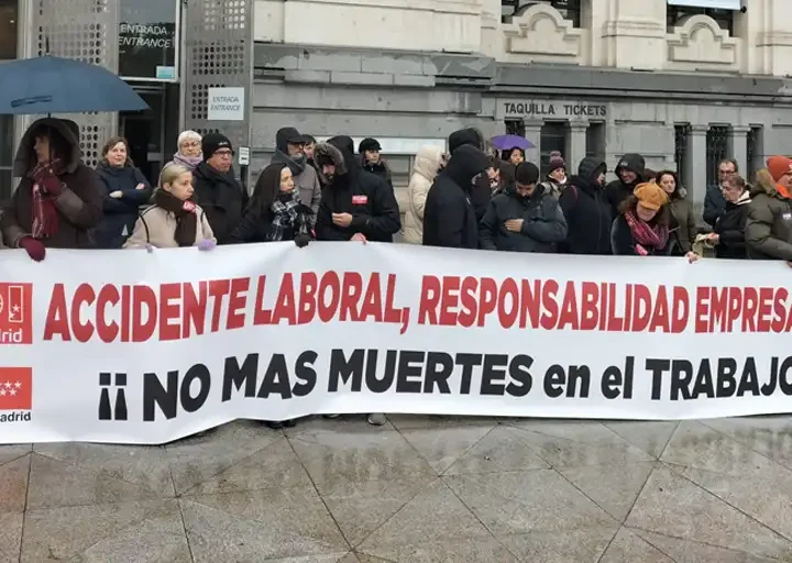 Sindicatos se movilizan en Madrid ante un nuevo accidente laboral mortal