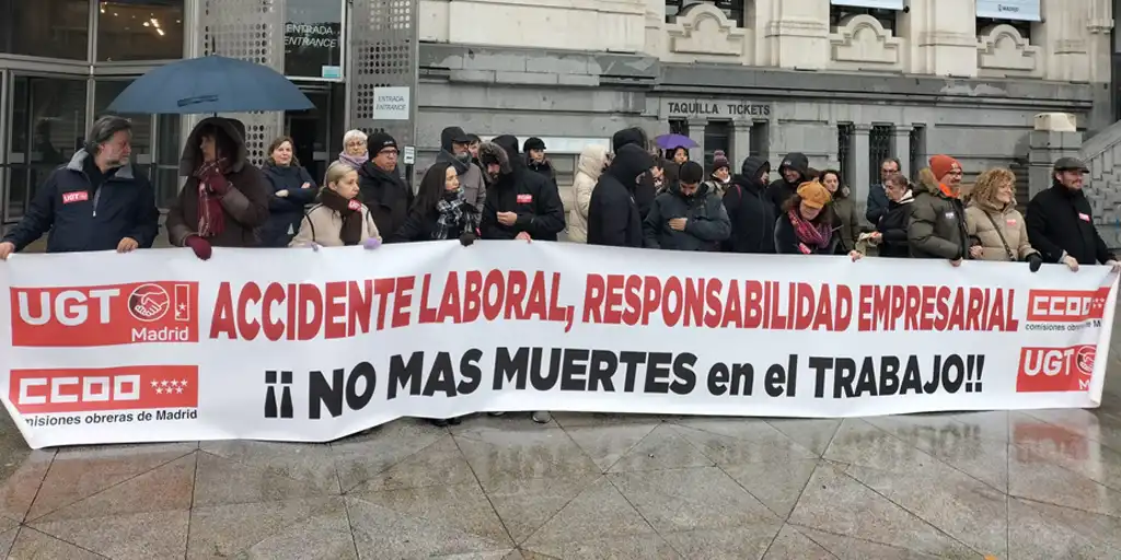 Sindicatos se movilizan en Madrid ante un nuevo accidente laboral mortal