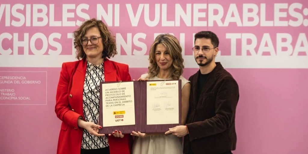 El Gobierno y los sindicatos firman un protocolo pionero para garantizar la igualdad real de las personas trans en el trabajo