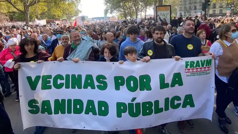 Convocado un gran acto en defensa de la sanidad pública madrileña