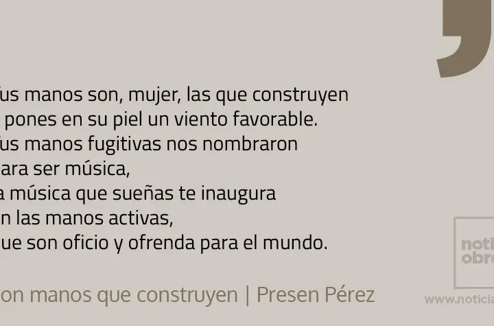 Son manos que construyen