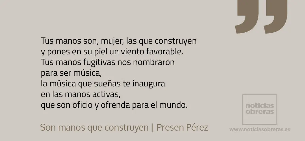 Son manos que construyen