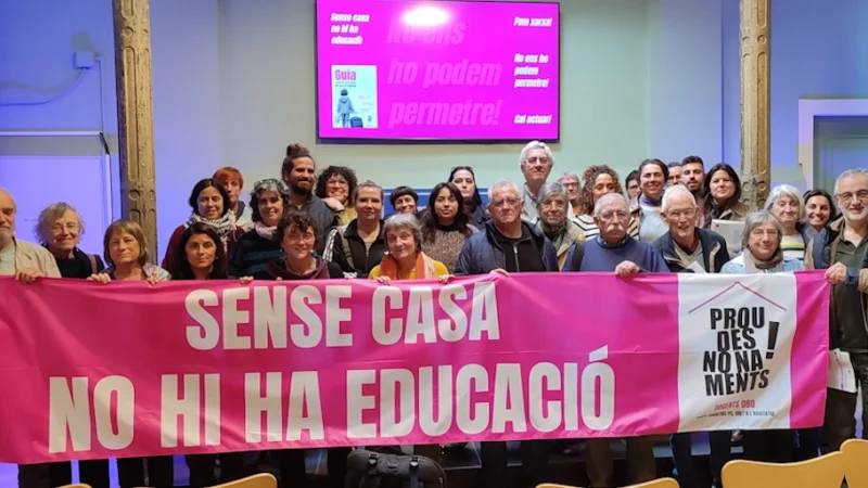 Presentación de una guía para docentes y centros educativos para proteger la infancia ante los desahucios en Cataluña