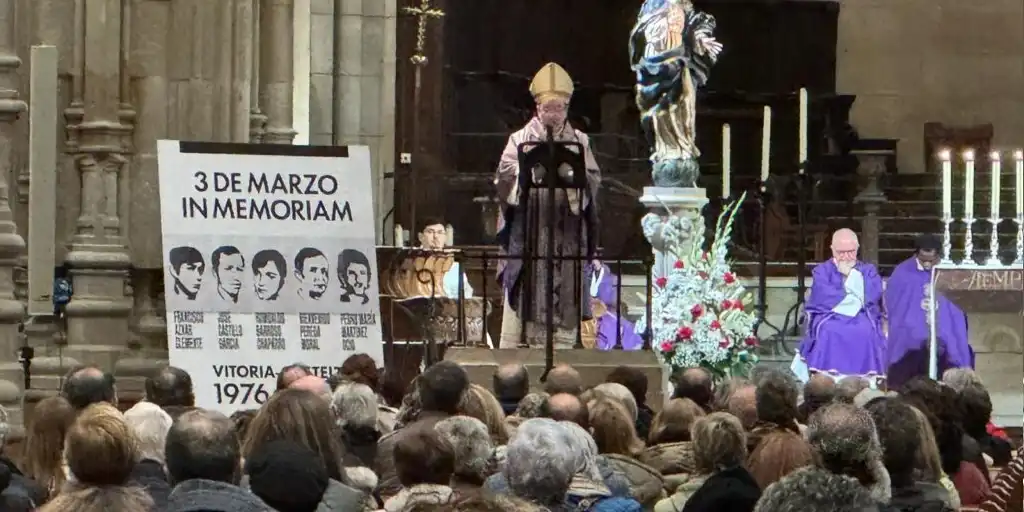 El obispo de Vitoria pide que el recuerdo los trabajadores muertos sirva para fortalecer la convivencia y el respeto a la dignidad de toda persona