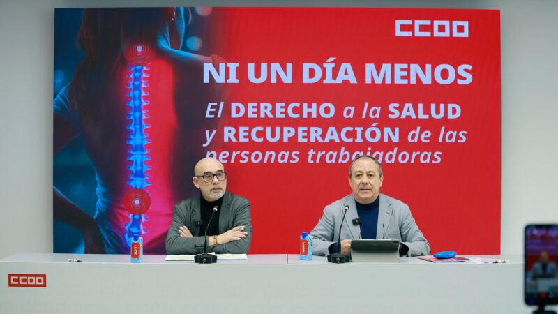 El sindicato CCOO exige el “control público” de las mutuas para evitar “conflicto de intereses” en el tratamiento de las bajas laborales