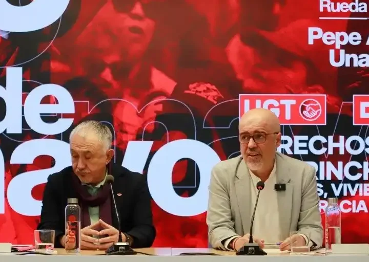 Los dos grandes sindicatos llaman a una gran movilización por la paz y la redistribución de la riqueza en España