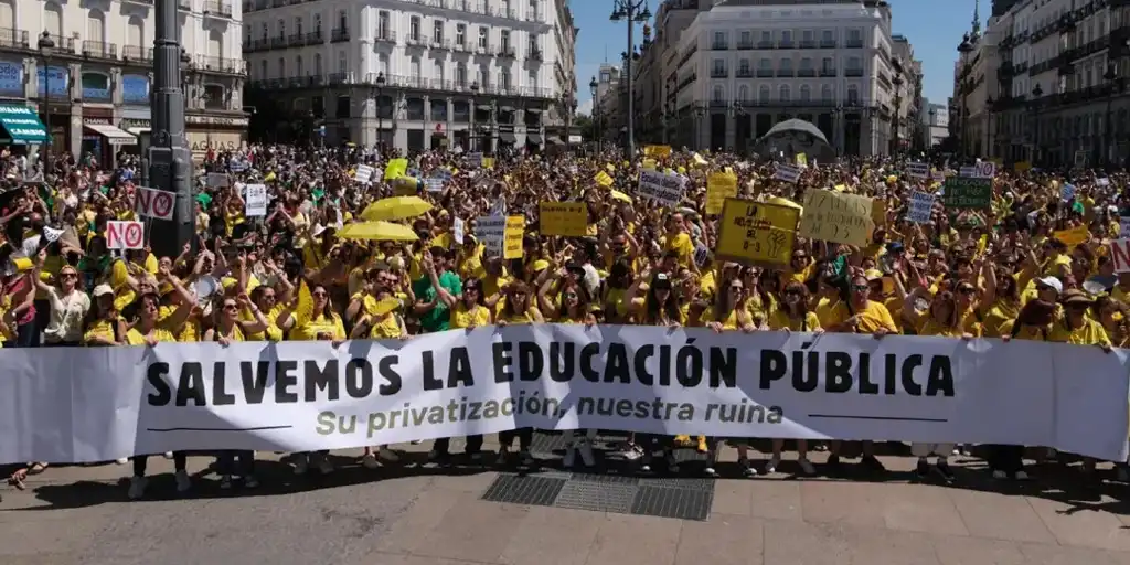 Manifestación para salvar la educación pública en la Comunidad de Madrid