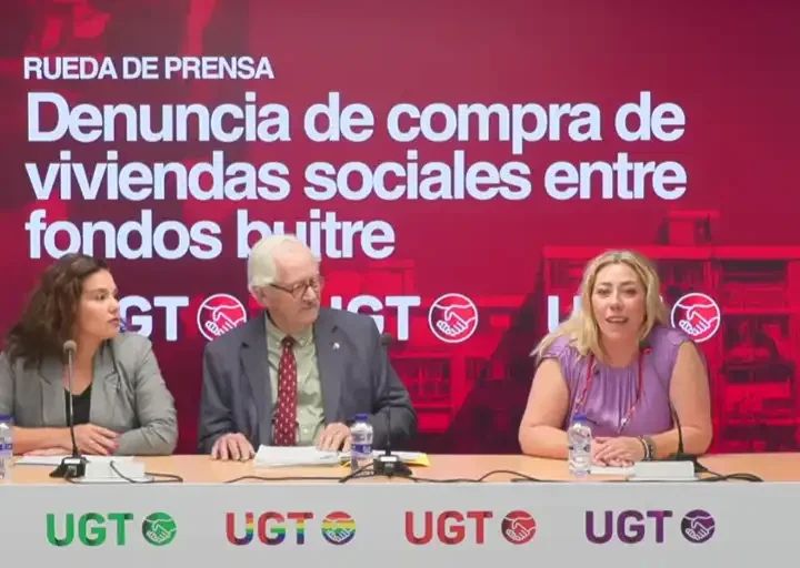 UGT Madrid denuncia que la venta de viviendas sociales entre fondos buitres amenaza a más de 150 familias