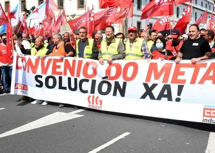 El metal de A Coruña en huelga por el bloqueo de la negociación colectiva