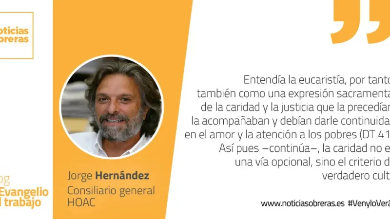 «Mi carne es verdadera comida y mi sangre es verdadera bebida»