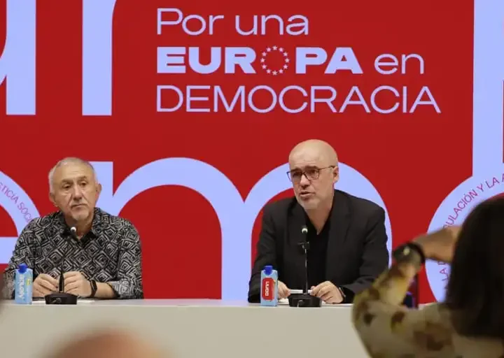 El sindicalismo europeo se cita en Madrid para defender la Europa social y en paz, según Sordo (CCOO) y Álvarez (UGT)