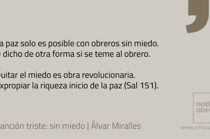 Canción triste: sin miedo