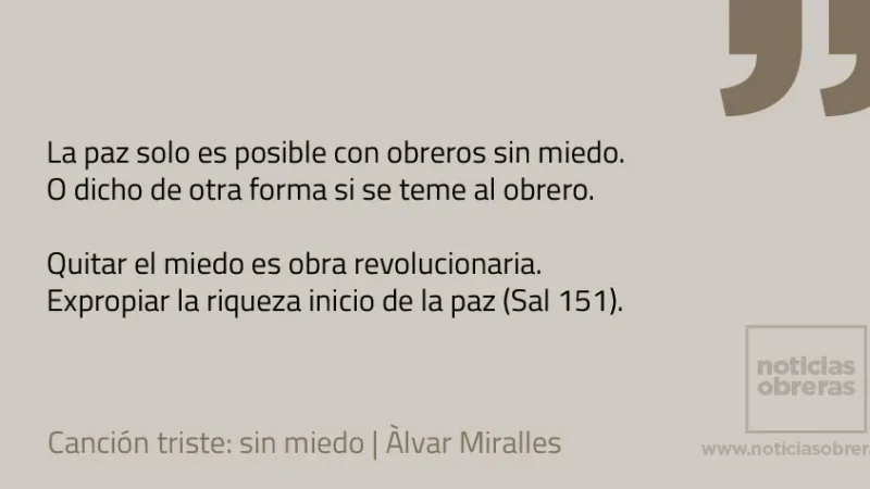 Canción triste: sin miedo