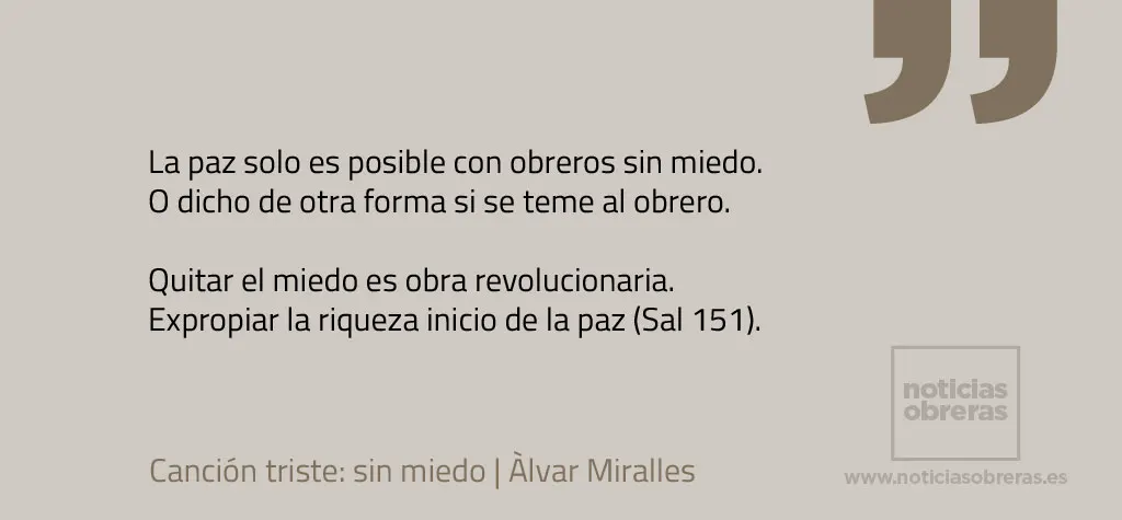 Canción triste: sin miedo