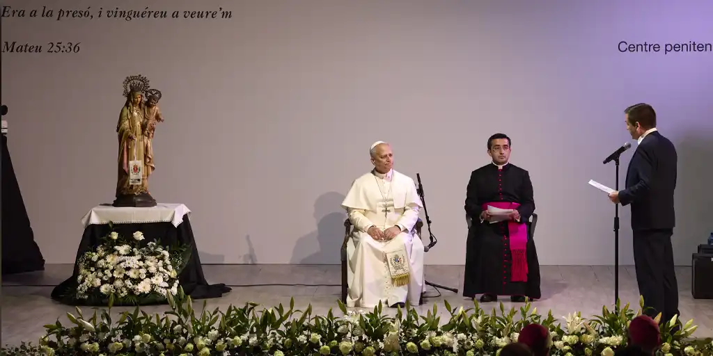 León XIV en la cárcel de Brians: “El pasado no condena el futuro”