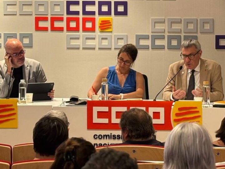 Los principales sindicatos de Italia, Francia y España reivindican el trabajo, la justicia social y la democracia frente a la extrema derecha
