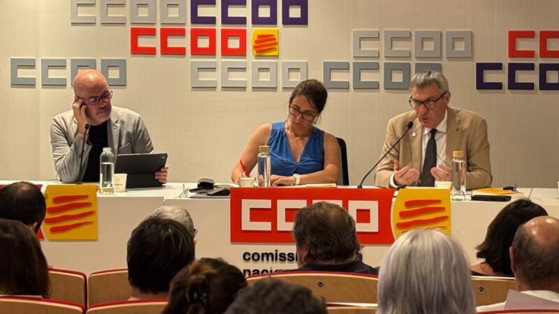 Los principales sindicatos de Italia, Francia y España reivindican el trabajo, la justicia social y la democracia frente a la extrema derecha