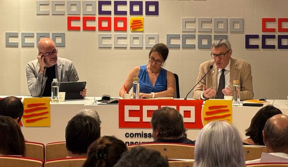 Los principales sindicatos de Italia, Francia y España reivindican el trabajo, la justicia social y la democracia frente a la extrema derecha