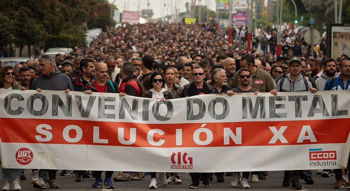 Trabajadoras y trabajadores cristianos de Vigo destacan la unidad obrera que ha hecho posible el nuevo convenio del Metal de Pontevedra