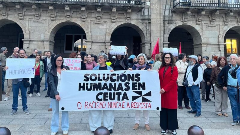 Una concentración en Lugo reclama “soluciones humanas” para Ceuta y rechaza el racismo